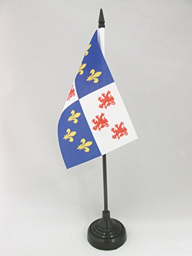 AZ FLAG, Picardy Table Flag 4'' x 6'', French region of Picardie Office Mini Banner 100% Polyester 15 x 10 cm - Image 2