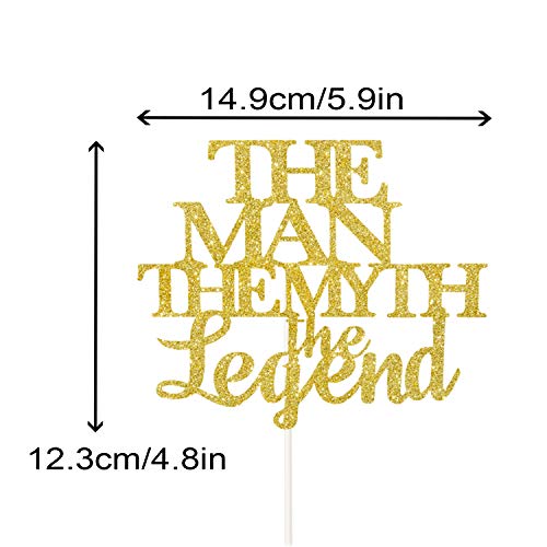 The Man The Myth The Legend Cake Topper ,Dad Birthday ,Father To Be Cake Decor,Happy Farther's Day Party Decorations #TOP1
