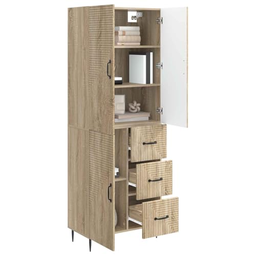 vidaXL Juego de armarios 2 pcs Roble Sonoma 66 x 34,5 x 89,5 cm, Muebles Modernos, Conjunto Modular, Lounge Resistente a la Intemperie, colección para Interiores y Exteriores