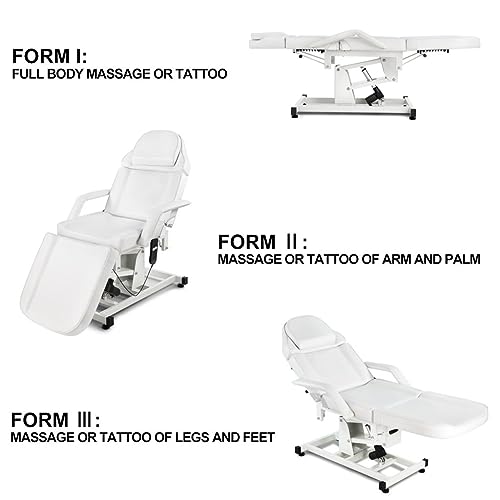 Artist Hand Massage Table Electric Height Adjustable Massage Bed Massage Bed Facial Bed Lash Bed For Eyelash Extensions Salon Chair (White) #TOP1