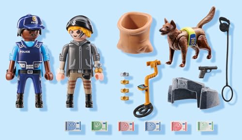 Policier Chien De Recherche Et Voleur Playmobil La Boite - vue 7