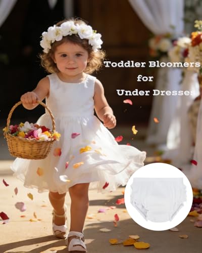 Century Star Baby Bloomers Ruffle Diaper Cover for Toddler Girls Newborn Toddler Kids Panties Bloomers Girl's Cotton Shorts A White 0-6 Month