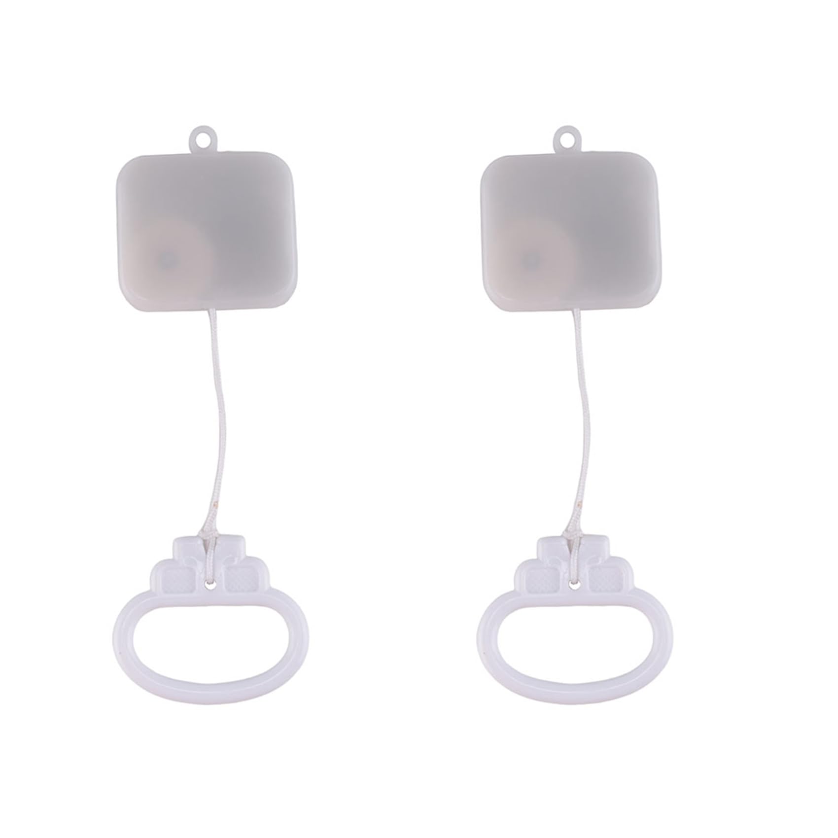 Iskdjbjg As Shown 2X Pull String Cord Music Box White Kids Bed Bell Rattle Gifts Parts Accessories