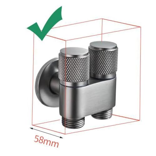 Robinet de machine à laver double commande G1/2 noir avec double sortie pour lavabo - 4