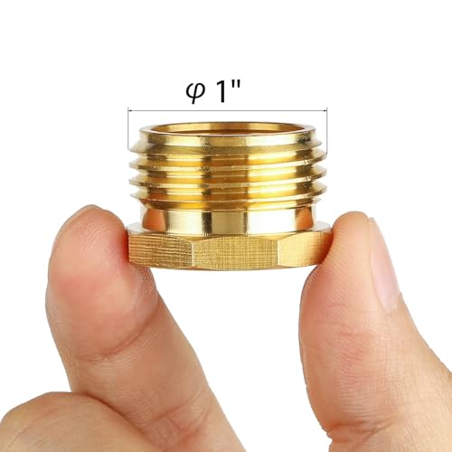4 PCS 3/4\"Garden Hose End Caps,Brass Garden Hose Cap Male Brass Pipe Plug Outer Garden Hose Male Threaded End Cap Plug
