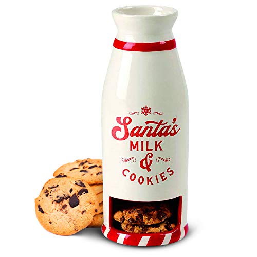 Cookie Mug with Cookie Pocket for Serving Santa a Snack - Santa's Milk and Cookies Santa Mug with Cookie Holder - A Traditional Way to Thank Santa this Christmas Season