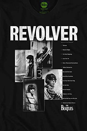 The Beatles T-shirt Revolver Tracklist Band Logo Nue Officiel Homme Noir - Les Beatles, Paul McCartney, John Lennon, RIngo Starr, George Harrison The Beatles T-shirt Revolver Tracklist Band Logo Nue Officiel Homme Noir – Image 4