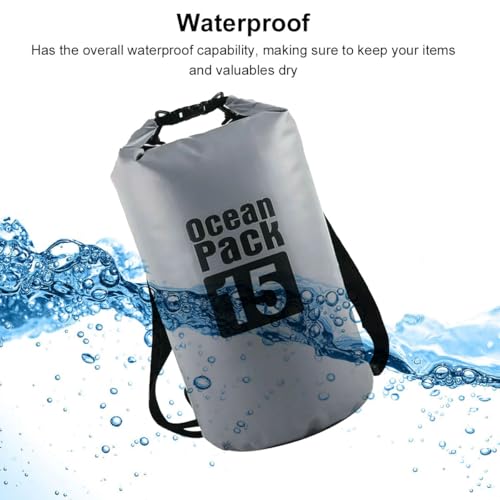 Cerioll 15L Wasserdichte Tasche,Dry Bag,Bolsas Secas para Kayak Impermeables,Bolsa Impermeable Bolsa Seca Mochila Estanca con Correa de Hombro Ajustable,para Rafting Senderismo Viaje de Campamento - imagen 3
