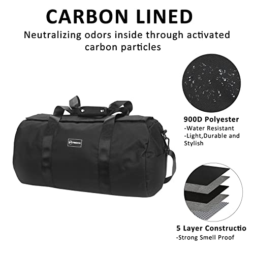 FIREDOG Smell Proof Duffle Bag, Large Smell Proof Bag for Travel Storage2