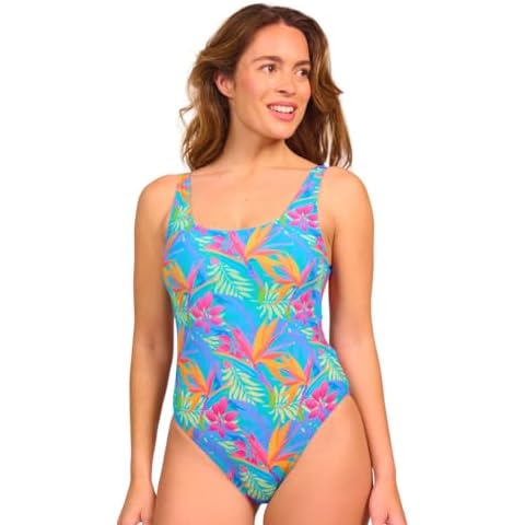 Kiniki Women's Tan Through Scoop Neck Swimsuit - Paradise Green Cover