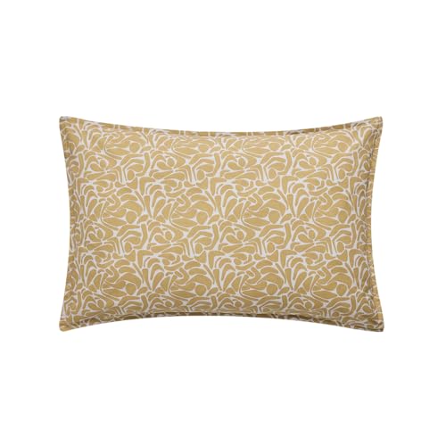 Taie d'oreiller percale de coton Essix 50x75 cm Héra jaune drap de lit