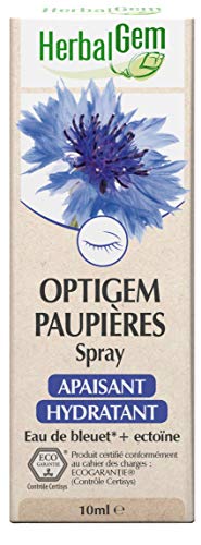 Herbalgem Optigem Spray Paupières Bio Fatigue Oculaire Apaisant Hydratant Bleuet 10 ml