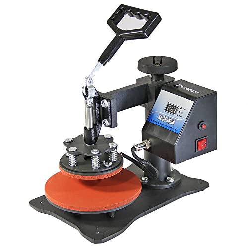 PixMax Tellerpresse Hitzepresse Transferpresse schwarz Gratis Sublimationspapier Gratis 22m hitzebeständiges Klebeband Cover