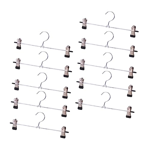 Vaguelly 20Pcs Adjustable Clip Hangers Non Slip Pants Hangers for Trousers Jeans Skirts Clothes Organizer for Space Saving Wardrobe Storage