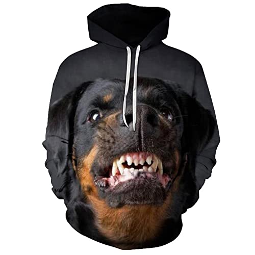 XIAOREN Tier Hund 3D Sweatshirt Herren Personalisierte Pullover Sweatshirt,11-L Cover