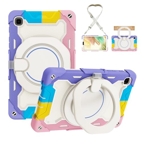 Coque Samsung Galaxy Tab A7 Lite 8.7 antichoc avec support rotatif rose violet