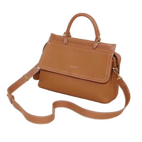 Sac à main en cuir avec poignée supérieure et détails dorés