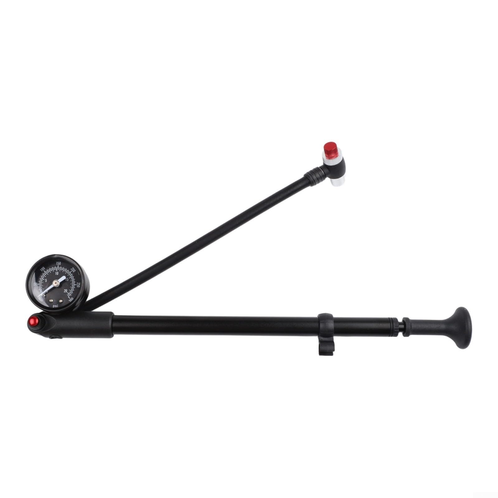 Pompe à vélo haute pression pour systèmes de suspension, gonfleur de choc 300 PSI avec jauge de précision, compatible avec et valves, pour construction en aluminium