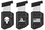 Universal 3PC 9mm/.40 Single Stack IWB/OWB Mag Carrier Magazine Holster Pouch with Pattern