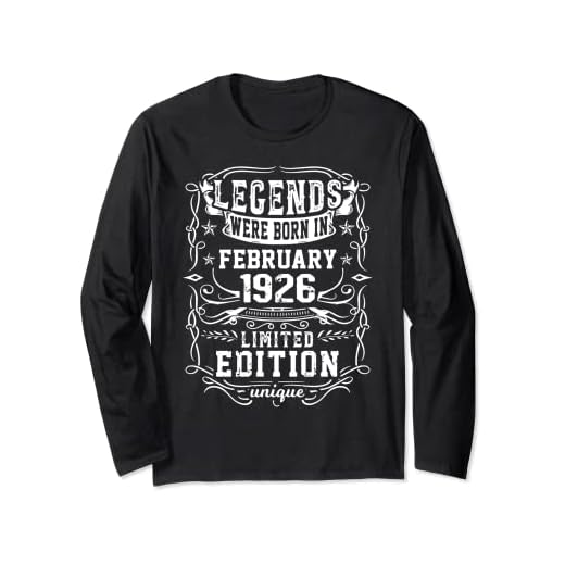 Cumpleaños Febrero 1926 Edición Limitada Regalo February Manga Larga