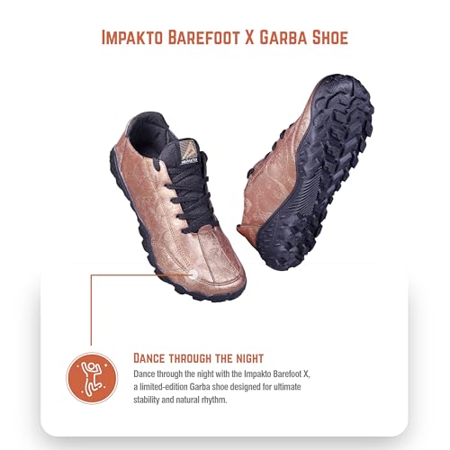 Image of Impakto Men's Barefoot Utsav Shoes | Wide Toe Box | Designed for Garba, Dandiya & Navratri Dance | Zero-Drop for Natural Movement | Anti-Skid Rubber Sole