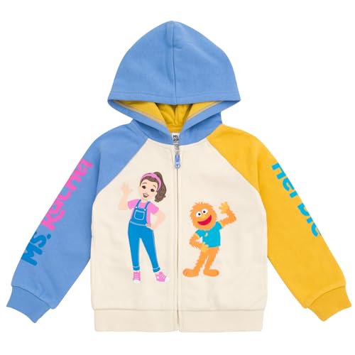 Ms. Rachel Baby Fleece Zip-Up Hoodie - Multi Herbie Pattern for Boys and Girls, 12 Months