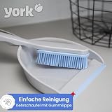 YORK BACTERIA STOP Zestaw do zamiatania i szufelki, gumowy zestaw miotły, zestaw szufelki, szybkie czyszczenie, działa dobrze w pomieszczeniach, w których przebywają małe dzieci.