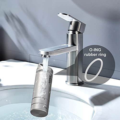 JEINAPA Porta-comprimidos pequeno de titânio, à prova d'água, mini estojo portátil de comprimidos d