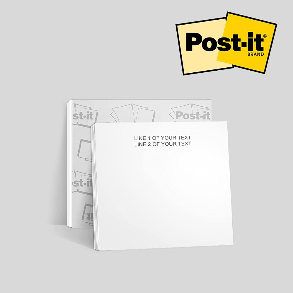 Custom 3x3 Post-It Notes - 6 Pads of 50 Sheets - Printed in The USA
