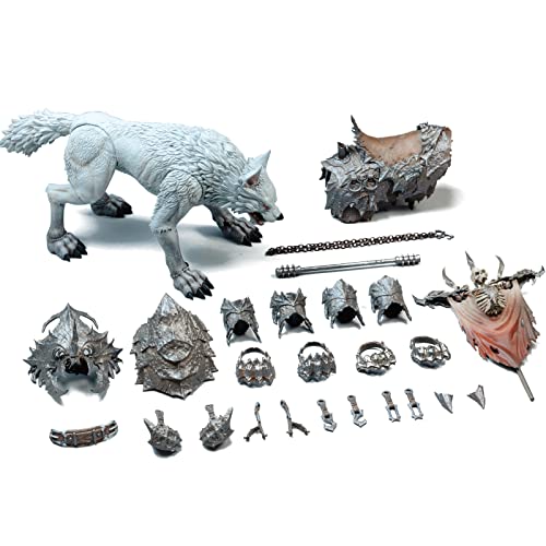 D20 Studio S2 Giant Wolf Action Figure,Dark Beast Mount Figure,Can Be Ridden By 6In Dolls,Legend Of The Giant Wolf,Animal Toys For Boys And Girls,Animal Figurine,Werewolf (Armored Journey Collection) #TOP22