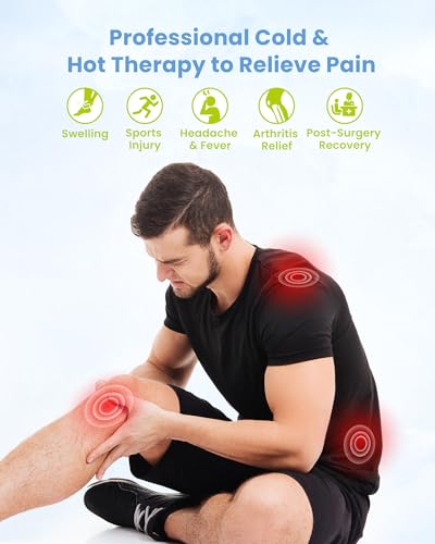 2 Ice Packs for Injuries Reusable, Cold and Hot Packs for Injuries, Joint Pain, Muscle Soreness, and Body Inflammation, with Wraps, Adjustable for Knees, Back, Shoulders, Arms, and Legs
