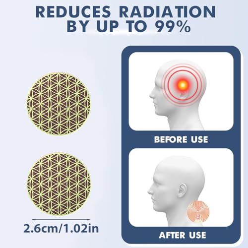 HAMKU 4 Stück Strahlenschutz Handy Aufkleber Strahlenschützer Handy handystrahlung blockieren Handy Strahlung Abschirmung Sticker für Telefon Laptop und Alle Elektronischen GeräTe