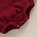 Gueuusu Christmas Bubble Romper Baby Girl Boy Newborn Warm Sweatshirt Romper Red Long Sleeve Fleece Sweater Bodysuit Outfit (Red, 12-18 Months)