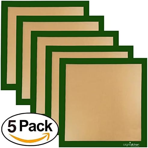 5 x Silicone 14" x 14" Non-Stick Fruit Leather Drying Ultra Sheet Compatible With Excalibur Dehydrator 9 & 5 Tray Models