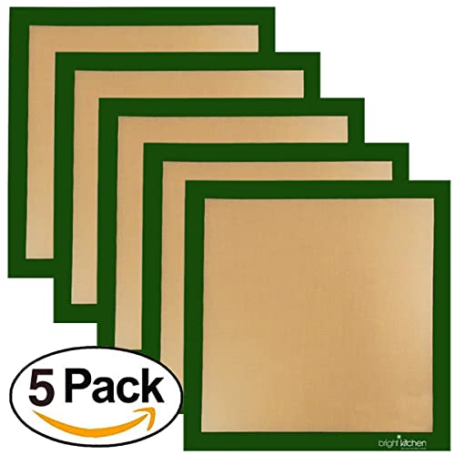 5 X Silicone 14" X 14" Non-Stick Fruit Leather Drying Ultra Sheet Compatible With Excalibur Dehydrator 9 & 5 Tray Models #TOP2