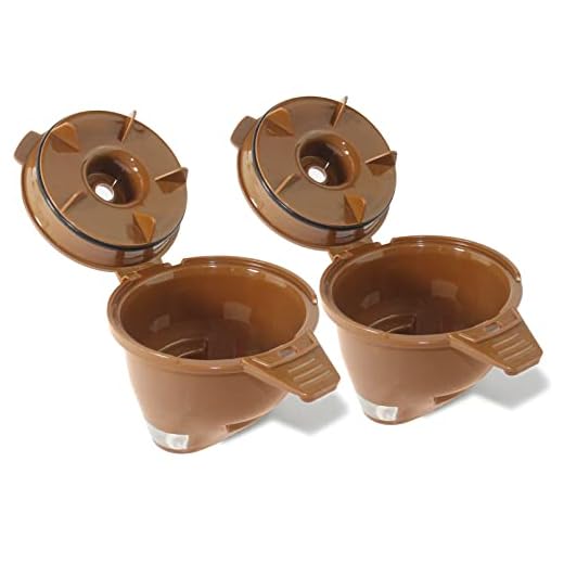 2-Pack Single Serve Ground coffee Brew Basket for Hamiltion FlexBrew Coffee Maker Models 49974 49975 49976 49979 49957 49954 49947 49940 49950 49966 49968 Filter Part, Brown