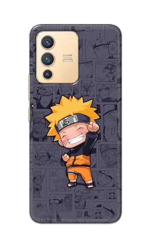 Image of Plastic Printfidaa Printed Hard Back Cover Case For Vivo V23 5G Back Cover (Famous Anime Cartoon Character) -112, Grey