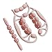 rockible 2X Fascia Relax Roller Circular Leg Clamps Foam Handheld Muscle Relaxer Massage for Legs Neck Indoor, Pink