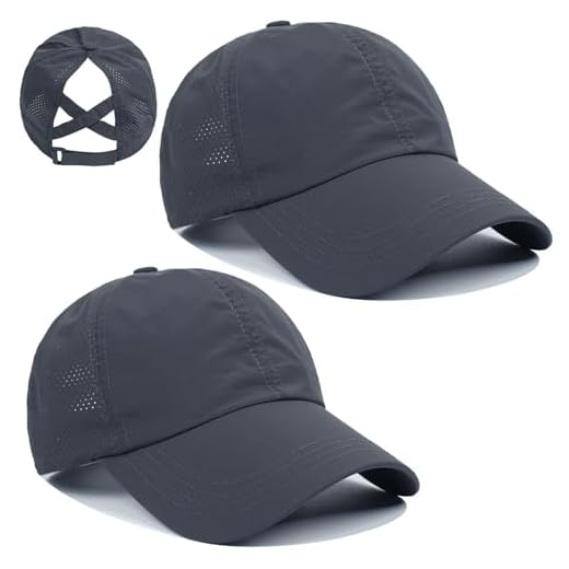 Ropa y accesorios deportivos 71 FUIPVGI 2 Piezas Gorra Beisbol Mujer, Gorra de Béisbol Mujer Cola de Caballo, Ajustable Verano Transpirable Gorra Secado rápido del Deporte, Gorra Verano para Golf Running Camping Unisex (Gris oscuro)