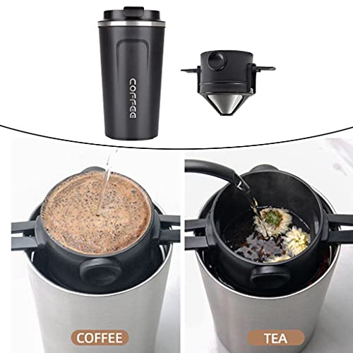 homozy de Caneca de Isolado a Vácuo de Chá Térmico Ao Ar Livre, 510ml 16x9cm, Tamanho real