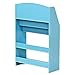 Furinno LOVA Book Shelf, 5-Tier Magazine Bookshelf, Bookcase with Open Shelves Storage, 9.4 x 24.6 x 37, for Living Room, Bedroom, Home Office, Light Blue