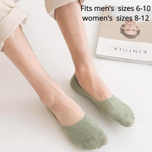 10 Pairs No Show Socks Men Cotton Low Socks Lightweight Men Unisex Soft with Grips for Loafers Sneakers2