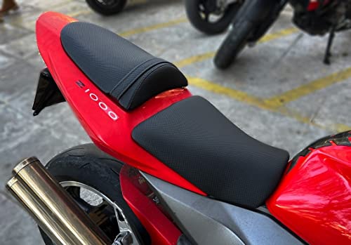 Housse de selle noire pour moto Kawasaki Z750 et Z1000 des années 2003 à 2006
