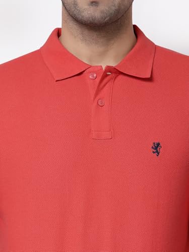 Image of Red Tape Men Red Collared T-Shirt