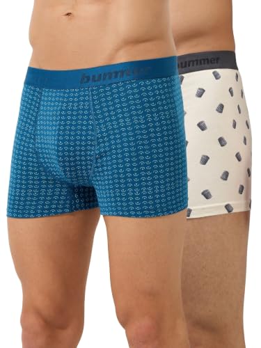 Image of Bummer Men's Premium Cotton Underwear | Fine Combed Cotton with Elastane for Stretch | Ultra Breathable Innerwear | Soft Fabric & No-Roll Waistband | Printed Trunks & Inner Combo for Men