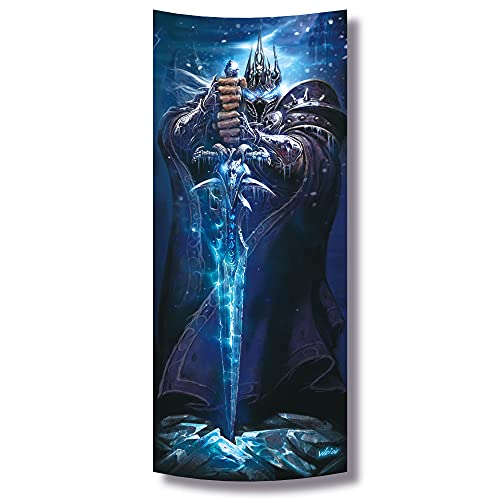 SUIBIAN Tapestry Banner Alliance Arthas Menethil The Lich King Wall Posters with World of Warcraft Horde Alliance Symbol Home Decor 29x59 Inch (Lich King)