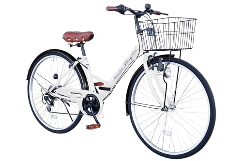 AIJYU CYCLE �܂肽���ݎ��]�� 26�C���` �V�e�B�T�C�N�� �}�}�`���� �V�}�m6�i�M�A �J�S �T�[�N���� �_�C�i�����C�g �t�� [passepied TS26B] (�z���C�g)