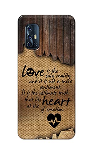 Image of PRINTFIDAA Love is The Only Reality and It is Not Mere Sentiment Printed Designer Hard Case for Vivo V17 Back Cover -(e) RPM1010