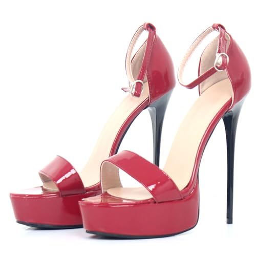 Sandales de mode pour dames avec talons hauts de 16cm et plateforme