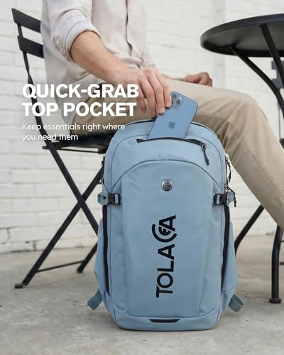 Tolaccea Travel Laptop Backpack 32L, TSA Friendly Flight Approved Computer Work Business Bag, Water-resistant Carry on Luggage, Durable Casual Daypack College Rucksack for Men Women — view 4